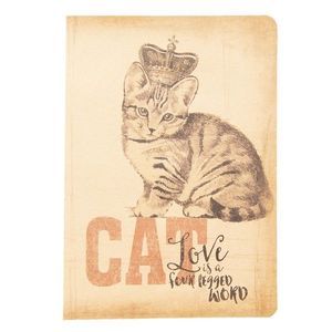 Zápisníček Cat s korunkou - 13*19*1 cm 6PA0500 obraz