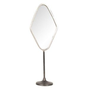 Stříbrné antik kovové stolní kosmetické zrcadlo - 14*9*43 cm 62S169 obraz
