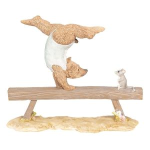 Dekorace Medvěd cvičící gymnastiku - 18*6*15 cm 6PR2570 obraz