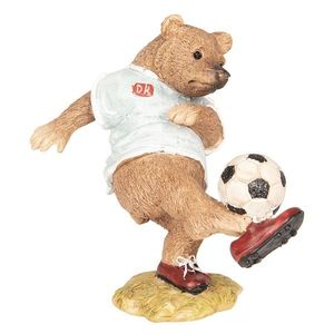 Dekorace Medvěd hrající fotbal - 10*6*10 cm 6PR2576 obraz