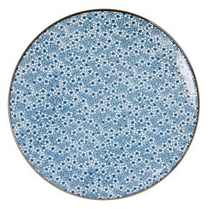 Jídelní talíř s modrými kvítky BlueFlowers - Ø 26 cm 6CEFP0046 obraz