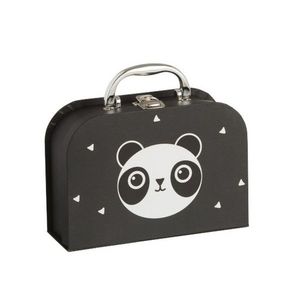 Černý papírový kufřík se zásuvkami Panda - 20*14*7cm 94013 obraz
