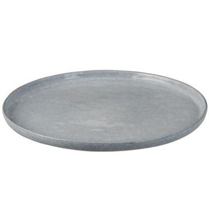 Světle šedý keramický jídelní talíř Shiny blue XL - Ø 32cm 3307 obraz