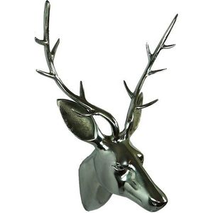 Sříbrná nástěnná dekorace hlava jelena Deer S - 15*14*32cm EHWHDRS obraz