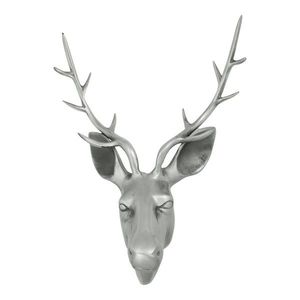 Sříbrná nástěnná dekorace hlava jelena Deer L - 45*30*65cm EHWHDRM obraz