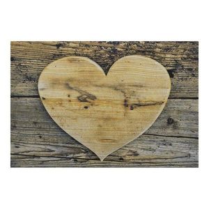 Rohožka srdce na dřevěném podkladu - 75*50*1cm RARMSHH obraz