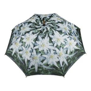 Deštník s květy Edelweiss a dřevěnou rukojetí - Ø 105*88cm BBPEW obraz