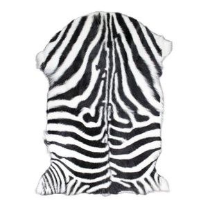 Bílo černá dekorativní kožešina Zebra z kozí kůže - 60*90*2cm QXVGZB obraz