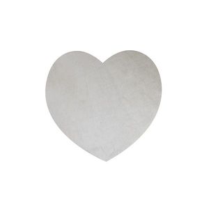 Šedý kožený podtácek ve tvaru srdce - 14*14*0, 3cm OMOZHKG obraz