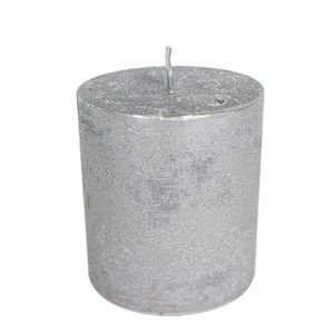 Stříbrná nevonná svíčka XL válec - Ø 10*15cm BRKZ1015 obraz