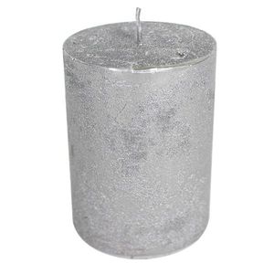 Stříbrná nevonná svíčka XXL válec - Ø 10*20cm BRKZ1020 obraz