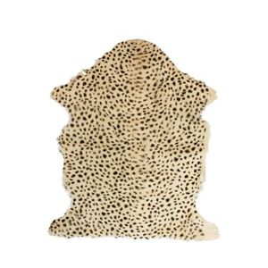 Béžová dekorativní kůže Leopard z kozí kůže - 60*90*2cm QXVGL obraz