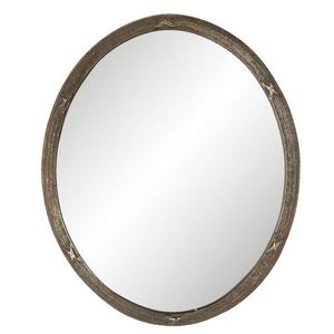 Oválné zrcadlo v hnědém rámu s patinou Nadiya - 22*1*27 cm 62S181 obraz