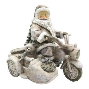 Dekorace Santa na motorce - 13*10*13 cm 6PR2775 obraz