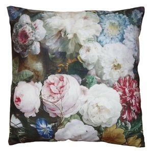 Sametový povlak na polštář s rozkvetlými květy Manon - 45*45 cm KT021.216 obraz