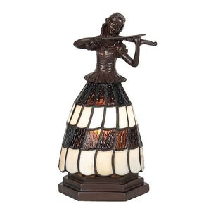 Stolní Tiffany lampa Violoniste - 13*13*26 cm E14/max 1*25W 5LL-6047 obraz