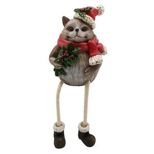 Vánoční dekorativní soška ježka v čepici - 9*7*12 cm 6PR2739 obraz