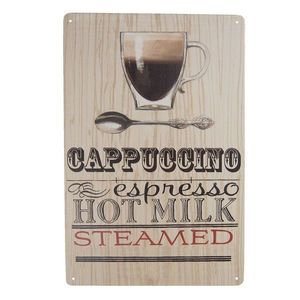 Nástěnná plechová cedule Cappuccino - 20*30 cm 6Y3530 obraz