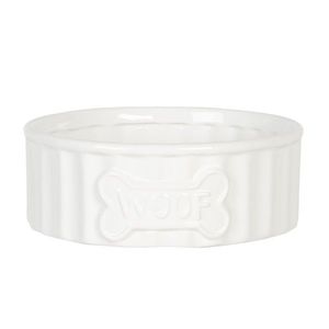 Bílá keramická miska pro psa Woof - Ø 20*7 cm 6CE1097 obraz