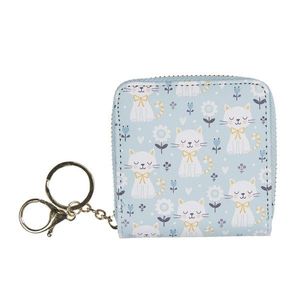 Modrá malá peněženka s kočičkama Kitty - 10*10 cm MLSBS0045-28 obraz