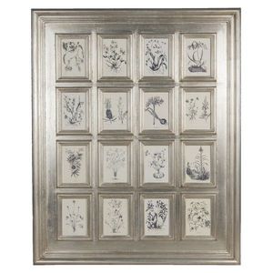 Stříbrný dekorativní fotorámeček s 16 okýnky - 90*4*110 cm / 13*18 cm 5H0403ZI obraz