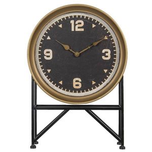 Stolní vintage hodiny se zlatým rámem Aimeric - 35*8*53 cm / 1*AA 6KL0664 obraz