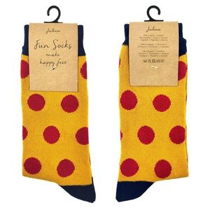 Veselé žluté ponožky s puntíky - 35-38 JZSK0007S obraz