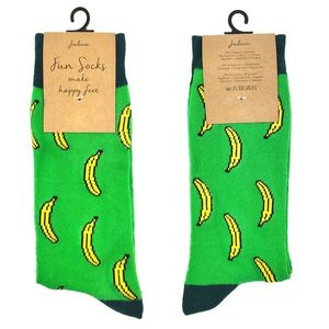 Veselé zelené ponožky s banány - 39-41 JZSK0011M obraz