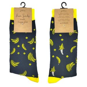 Veselé černé ponožky s banány - 39-41 JZSK0012M obraz