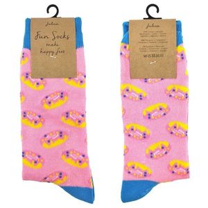 Veselé růžové ponožky s donuty - 39-41 JZSK0013M obraz