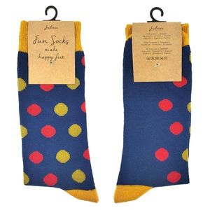 Veselé modré ponožky s puntíky - 35-38 JZSK0018S obraz