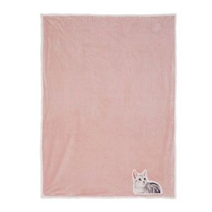 Růžový plyšový pléd s kočičkou Olli I - 130*160 cm KT060.101 obraz