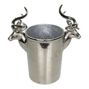 Stříbrný kovový chladič na víno s jeleny - 28*13*24 KGWKHT obraz