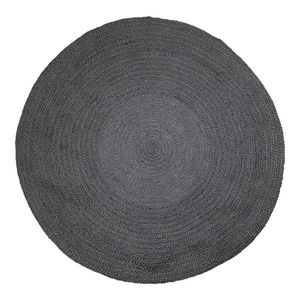 Černý kulatý jutový koberec Bastien - Ø170*1cm DEJMRDZ170 obraz