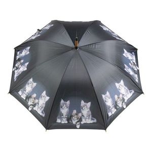 Černý deštník s koťátky - 105*105*88cm BBPKMC cerna obraz