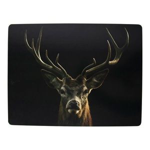 4ks pevné korkové prostírání s jelenem Black Deer - 30*40*0, 4cm SCPMZH obraz