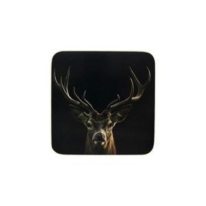 6ks pevné korkové podtácky s jelenem Black Deer - 10*10*0, 4cm SCOZZH obraz