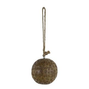 Dekorační dřevěná koule s vyrytými tečkami - Ø 5cm CIDBHS5 obraz