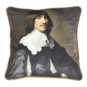 Sametový polštář muže s límcem - 45*45*10cm DCKKSMK obraz