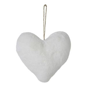 Závěsná dekorativní ozdoba bílé srdce - 15*6*15cm YMHGHW15 obraz