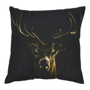 Černý polštář s jelenem Black Deer - 50*10*50cm GKKSZH obraz