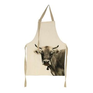 Béžová zástěra s motivem švýcarské krávy - 83*61*0, 3cm GKSTZK obraz