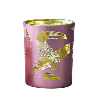 Růžový svícen na čajovou svíčku Toucan M - 8*8*10cm XMWLTRM obraz