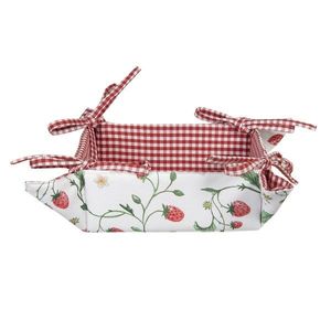 Bavlněný košík na pečivo Wild Strawberries - 35*35*8 cm WIS47 obraz