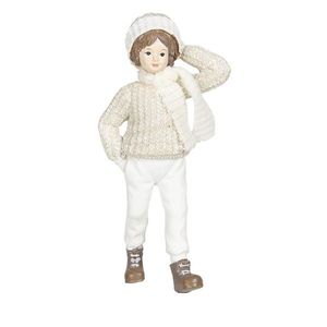 Dekorační figurka děvčete v pleteném svetru Bebe - 8*4*17 cm 6PR3058 obraz