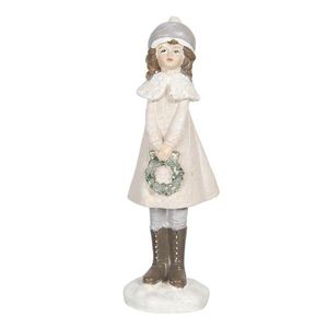 Dekorační figurka holčičky v kabátu Bebe - 4*4*16 cm 6PR3066 obraz