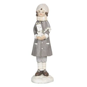 Dekorační figurka holčičky s dárkem Bebe - 4*4*16 cm 6PR3067 obraz
