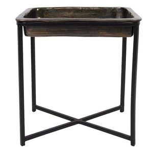 Vintage odkládací stolek s měděným provedením Marrok - 38*29*42 cm 50420S obraz