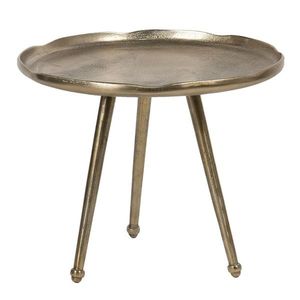 Odkládací stolek zlatý s vlnitým okrajem Chrestien – Ø 70*50 cm 50425L obraz