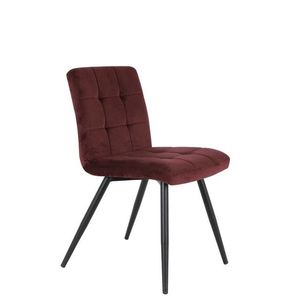 Sametová burgundy jídelní židle OLIVE - 44*82*50 cm 6740517 obraz